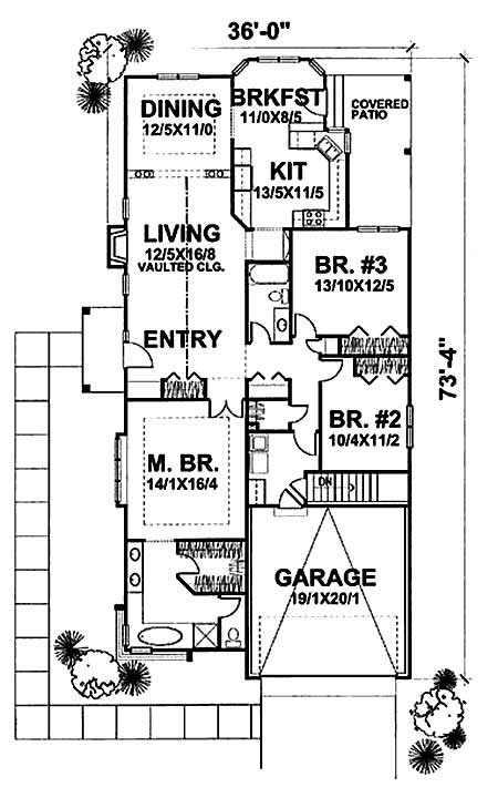 Floor Plan First Story of Contemporary Plan #146-1577