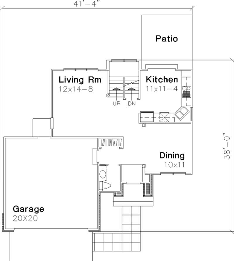 Floor Plan First Story of European Plan #146-1601