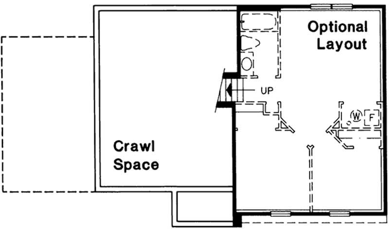 Floor Plan Basement of Country Plan #146-1604