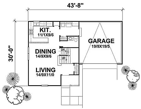 Floor Plan First Story of Country Plan #146-1609