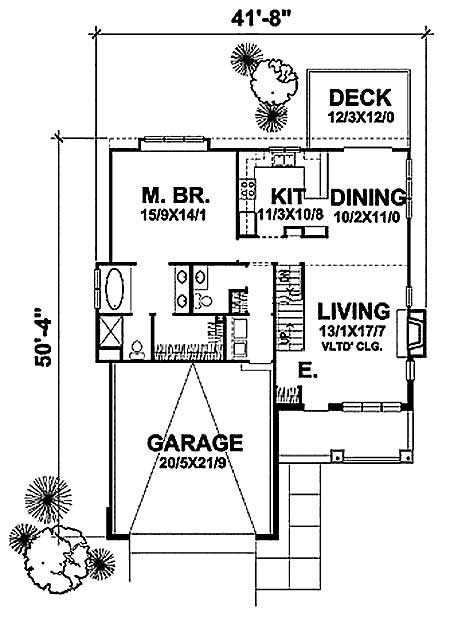 Floor Plan First Story of Craftsman Plan #146-1613