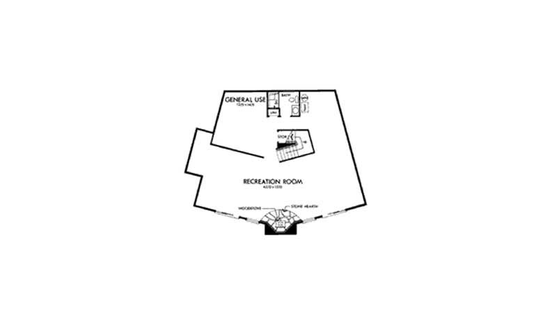 Floor Plan Basement of Contemporary Plan #146-1618