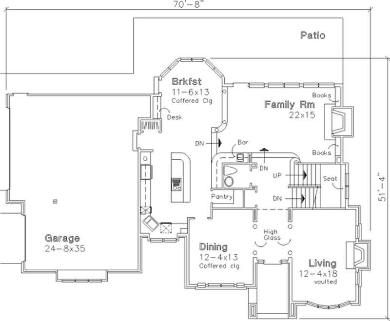 Floor Plan First Story of European Plan #146-1626