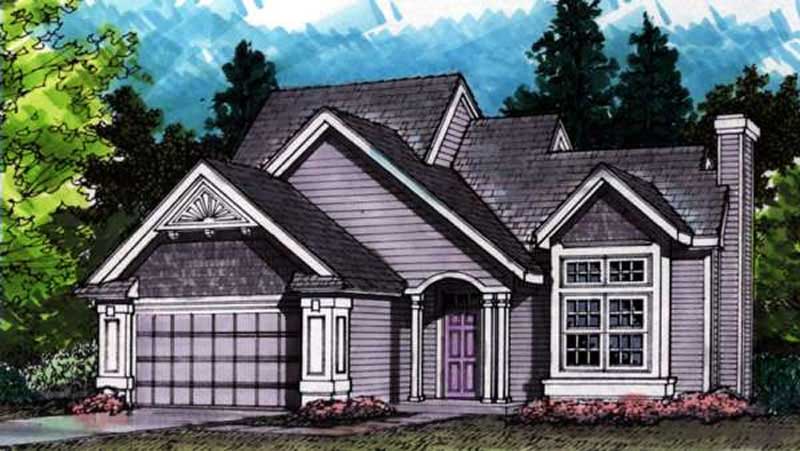 Front view of Cape Cod home (ThePlanCollection: House Plan #146-1629)