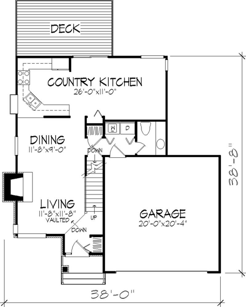 Floor Plan First Story of Country Plan #146-1667