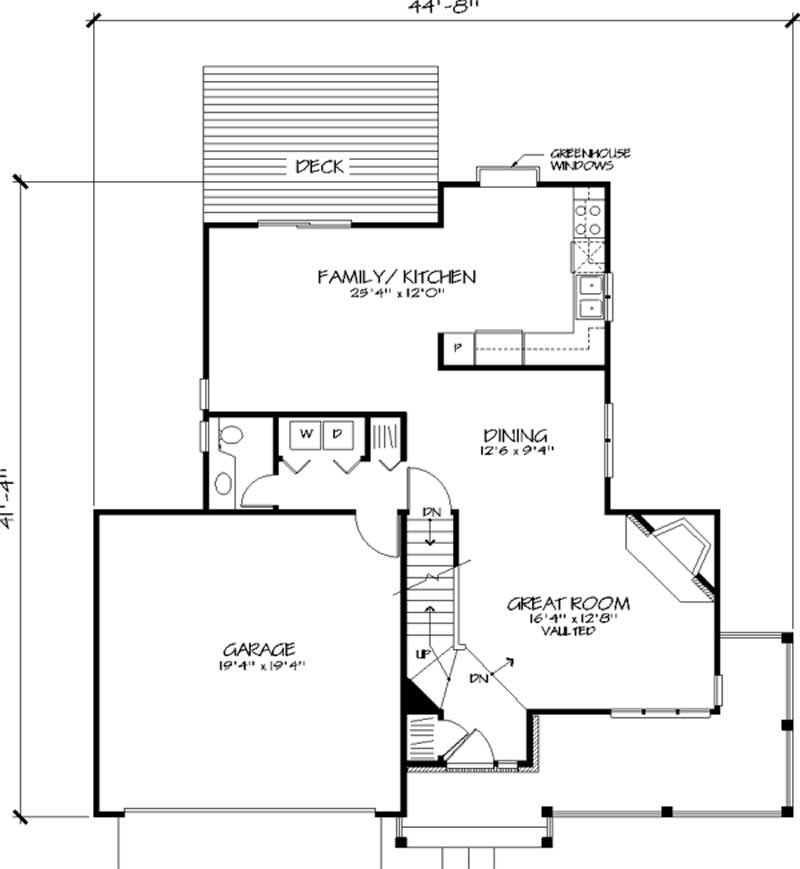 Floor Plan First Story of Country Plan #146-1690