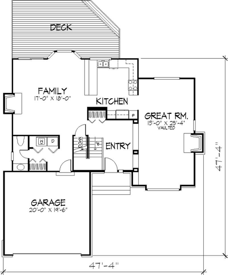 Floor Plan First Story of Country Plan #146-1692