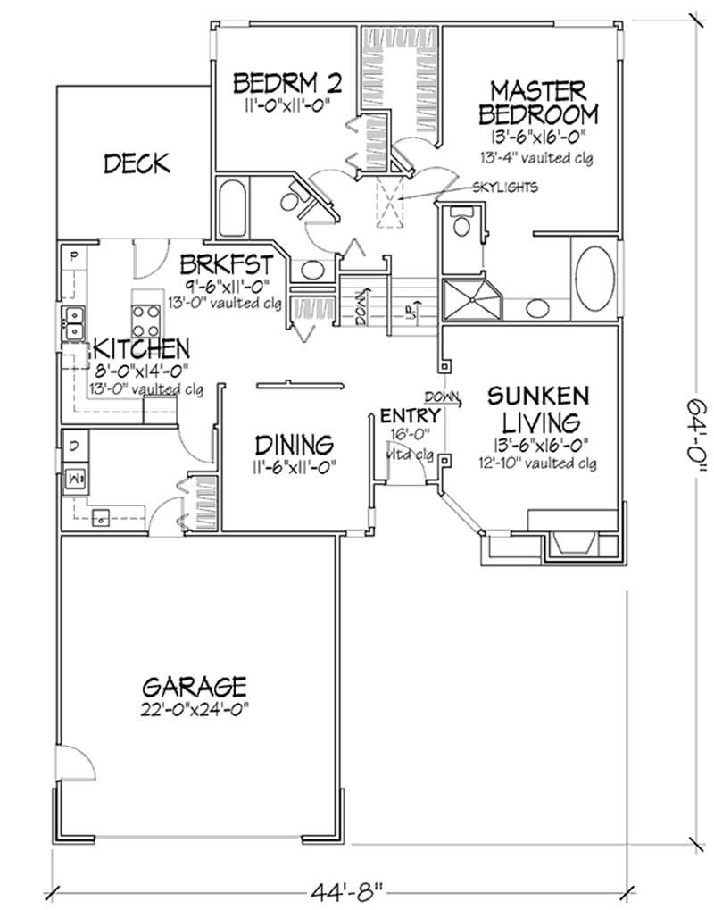 Floor Plan First Story of Country Plan #146-1751