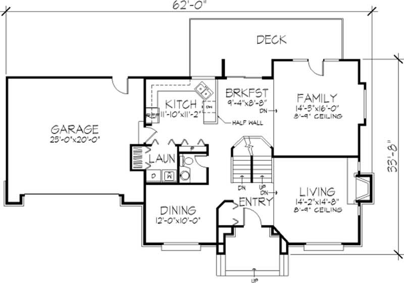 Floor Plan First Story of Country Plan #146-1752