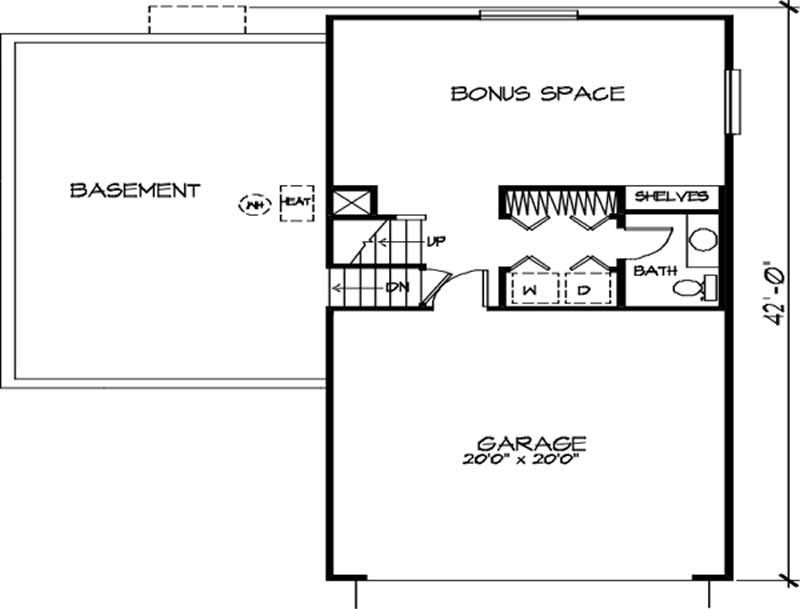 Floor Plan First Story of Cape Cod Plan #146-1777