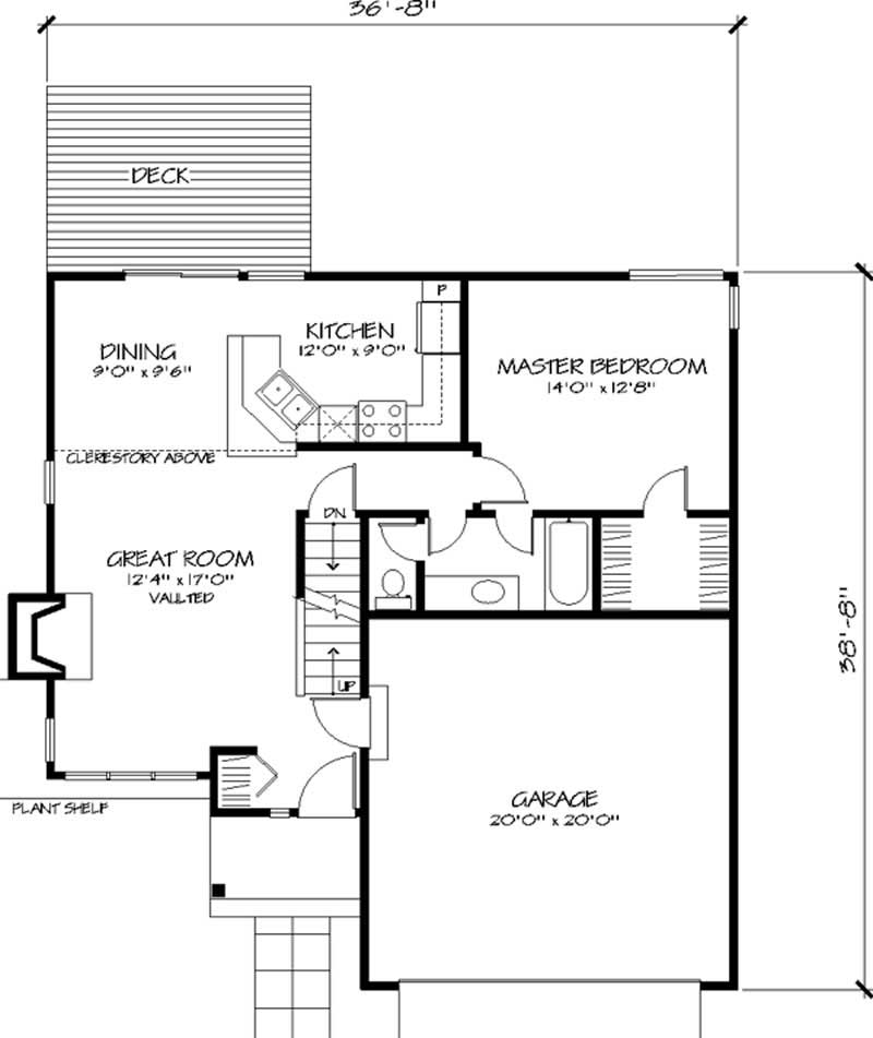 Floor Plan First Story of Contemporary Plan #146-1779