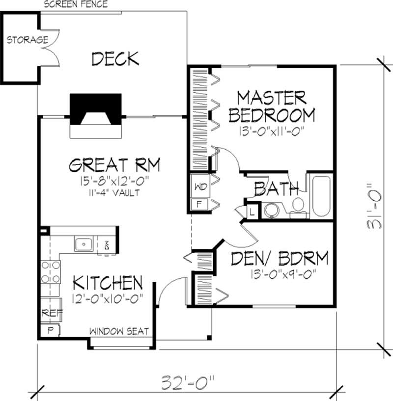 Floor Plan First Story of Country Plan #146-1781