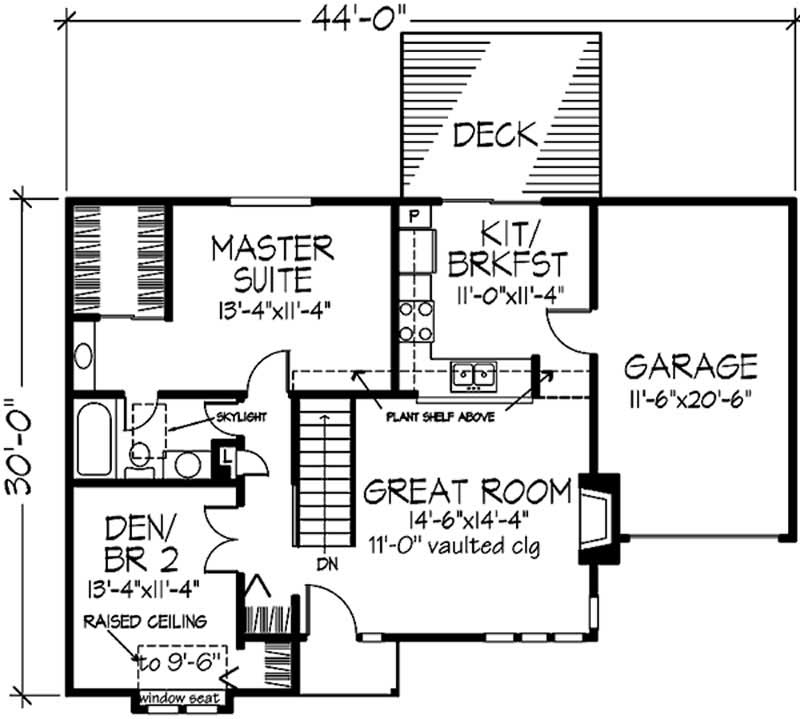 Floor Plan First Story of Country Plan #146-1822