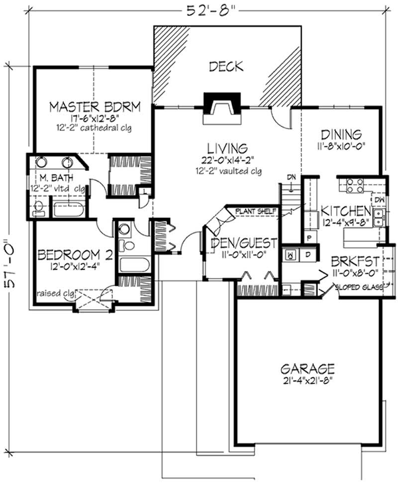 Floor Plan First Story of Country Plan #146-1835