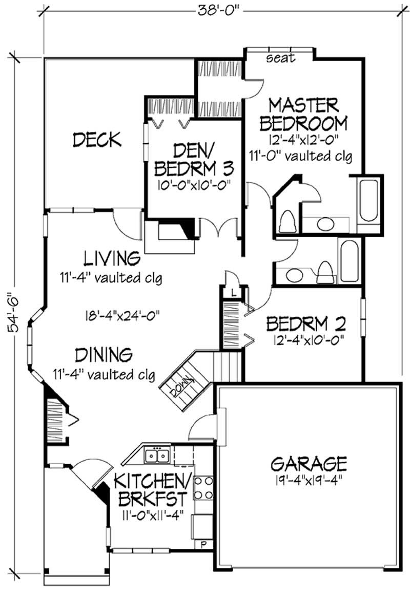 Floor Plan First Story of Country Plan #146-1836