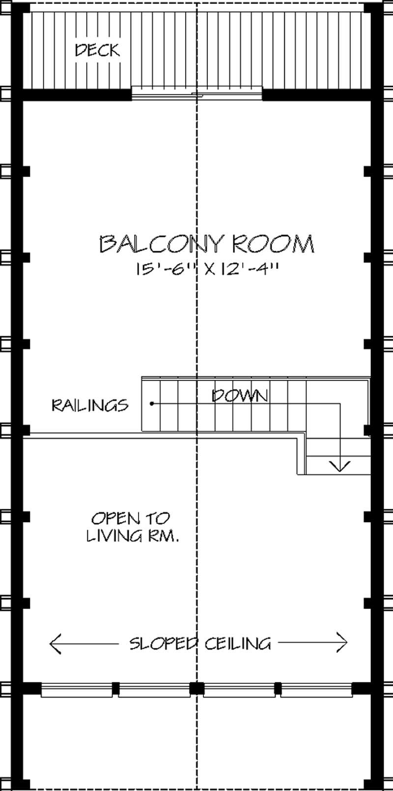 Floor Plan Second Story of A Frame Plan #146-1841