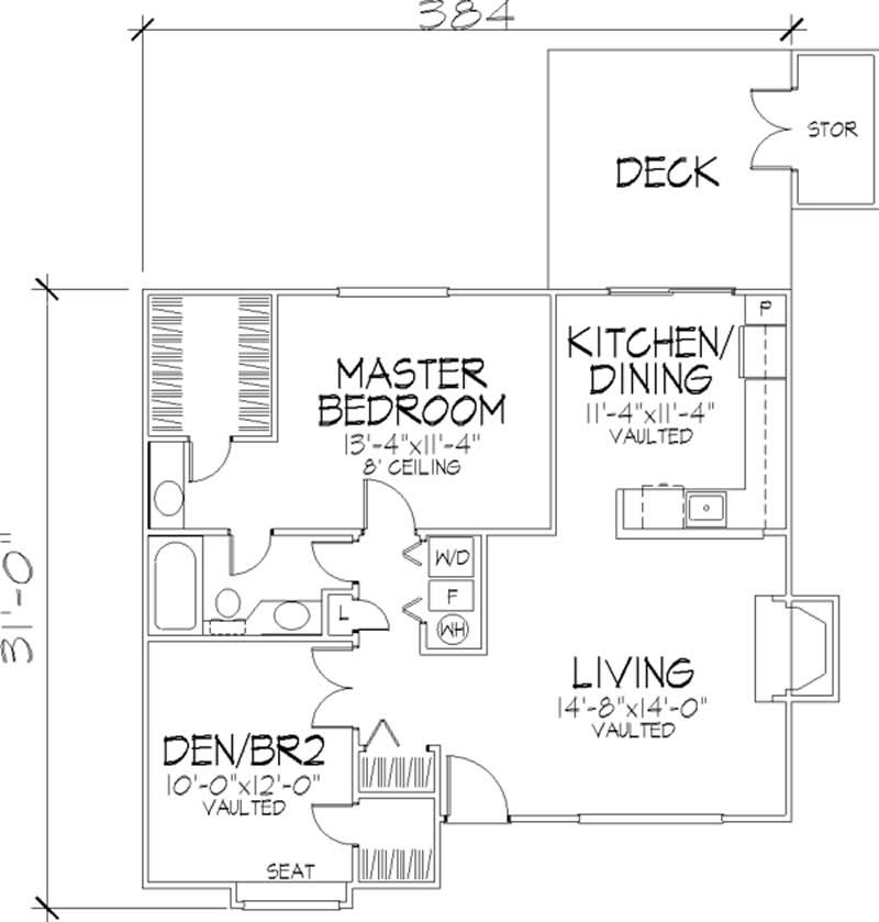 Floor Plan First Story of Country Plan #146-1857
