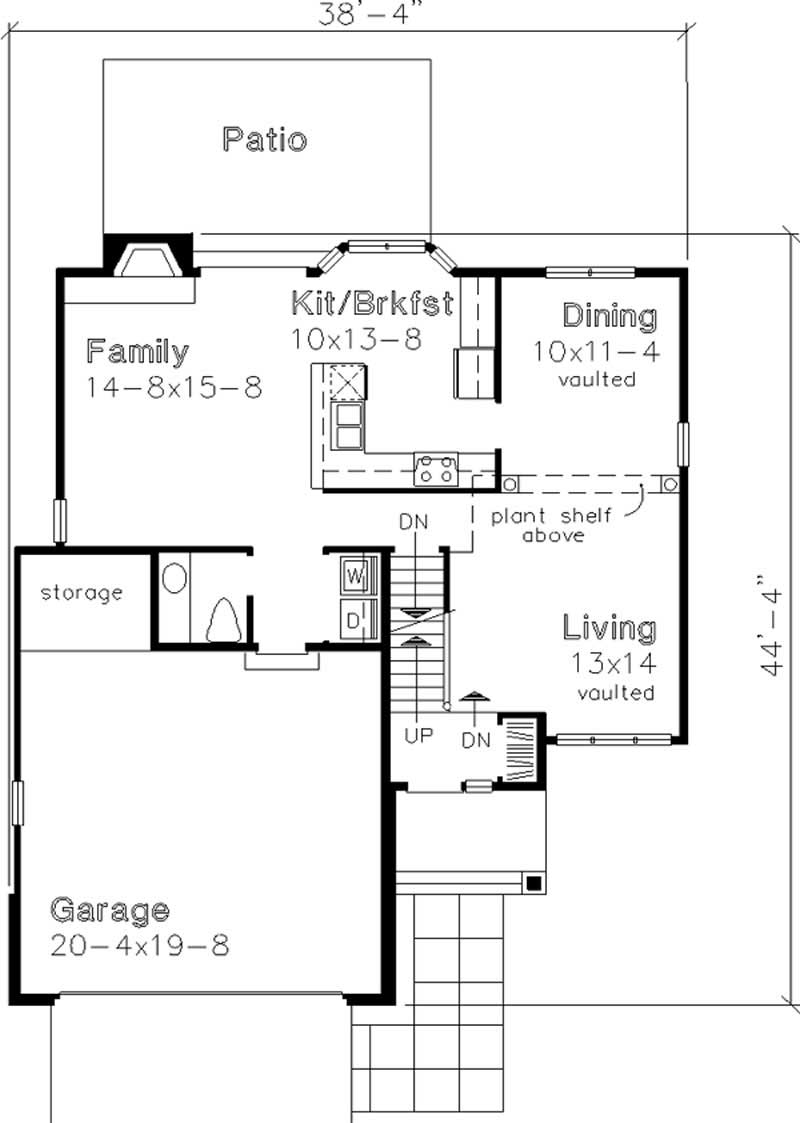 Floor Plan First Story of Country Plan #146-1859
