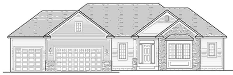 Home Plan Front Elevation of this 2-Bedroom,1726 Sq Ft Plan -146-1877