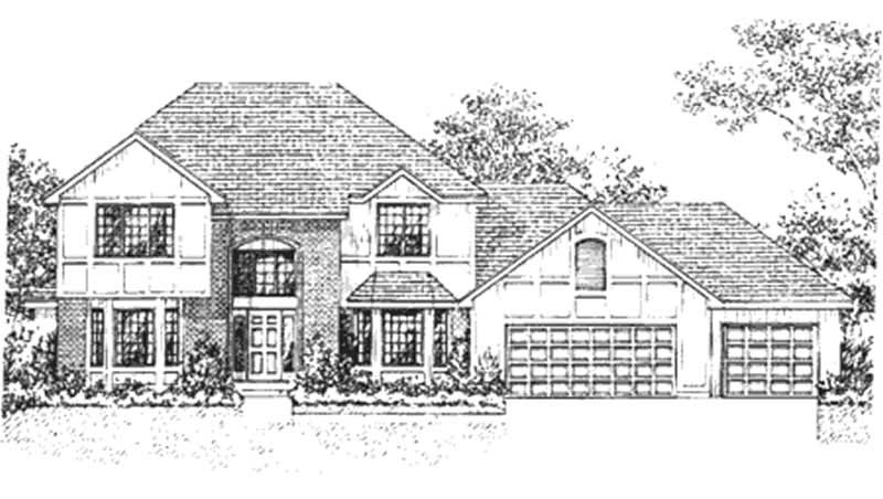 Home Plan Front Elevation of this 3-Bedroom,2331 Sq Ft Plan -146-1887