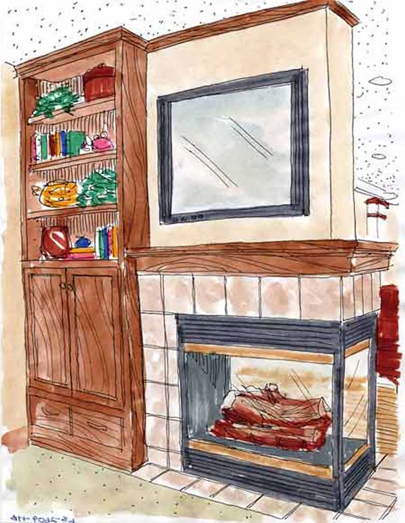 Great Room: Fireplace of this 4-Bedroom, 2716 Sq Ft Plan - 146-1888