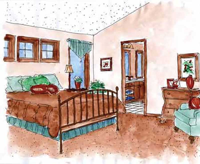 Bedroom of this 4-Bedroom, 2716 Sq Ft Plan - 146-1888