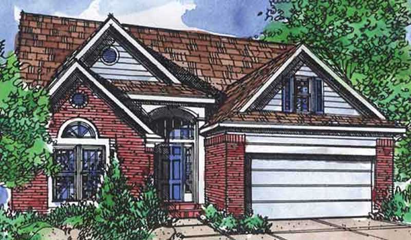 Front view of Cape Cod home (ThePlanCollection: House Plan #146-1924)