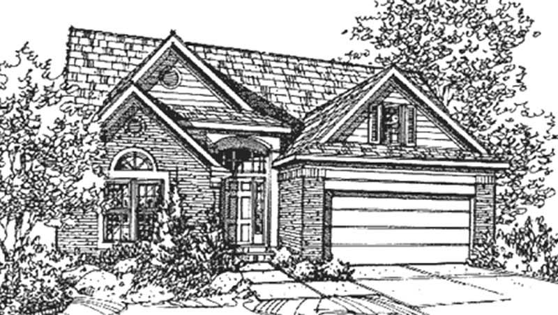 Home Plan Front Elevation of this 3-Bedroom,2027 Sq Ft Plan -146-1924