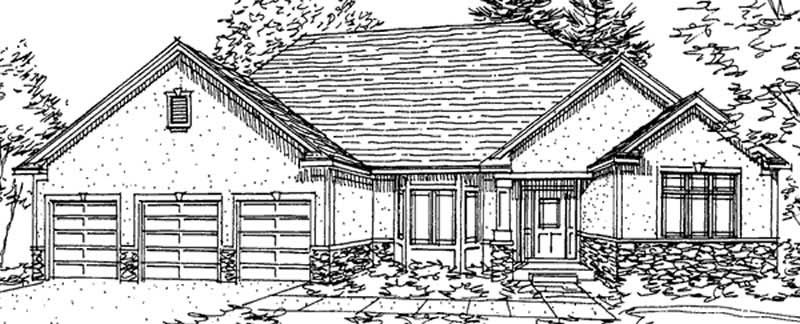 Front View of this 1-Bedroom, 2233 Sq Ft Plan - 146-1943