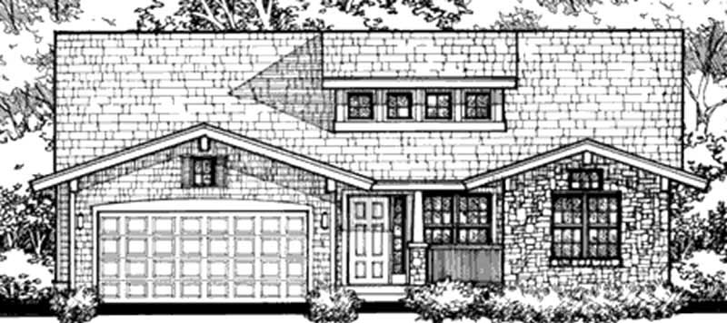 Home Plan Front Elevation of this 2-Bedroom,1725 Sq Ft Plan -146-1966