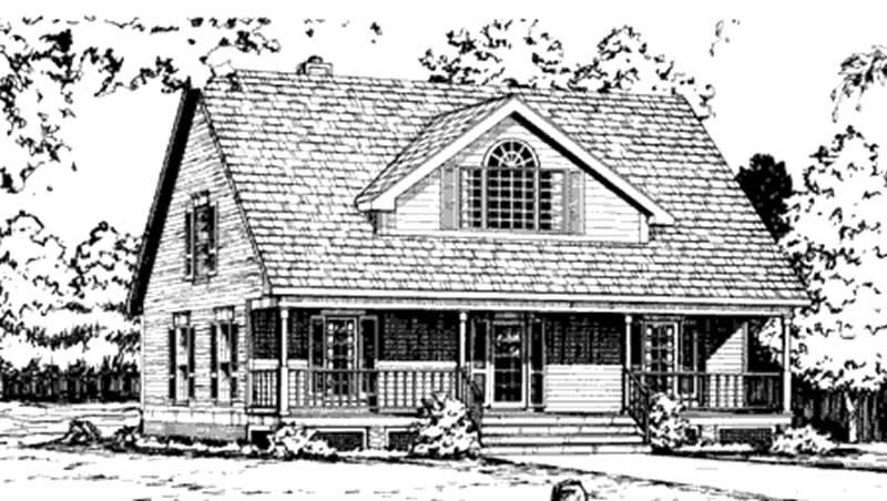 Home Plan Front Elevation of this 3-Bedroom,1751 Sq Ft Plan -146-1985