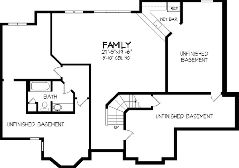 Floor Plan First Story of Colonial Plan #146-1988
