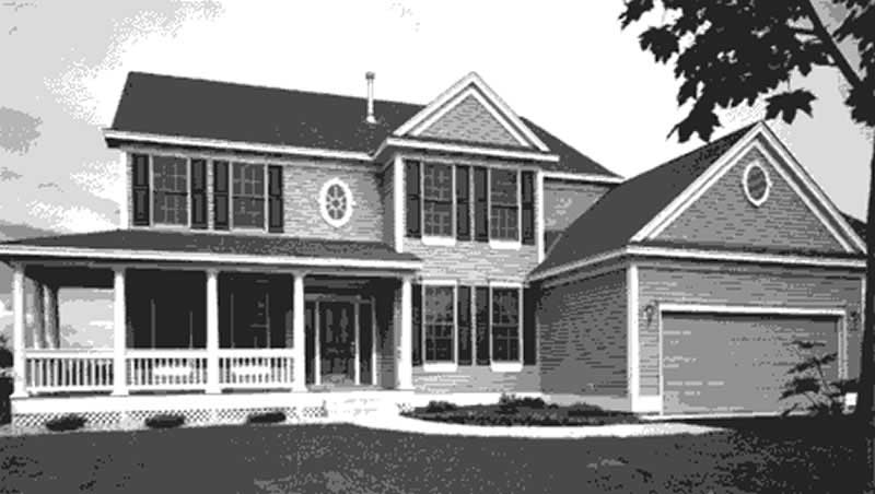 Home Plan Front Elevation of this 4-Bedroom,2864 Sq Ft Plan -146-1993