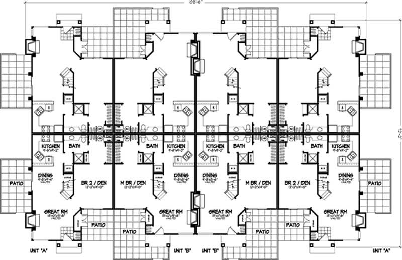 Floor Plan First Story of Cape Cod Plan #146-2034