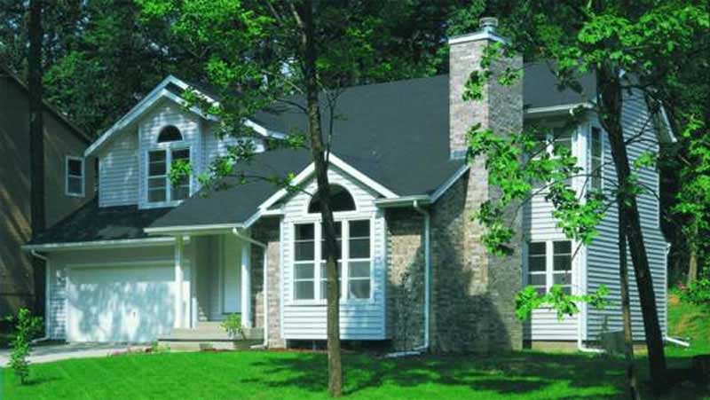 Front view of Craftsman home (ThePlanCollection: House Plan #146-2051)