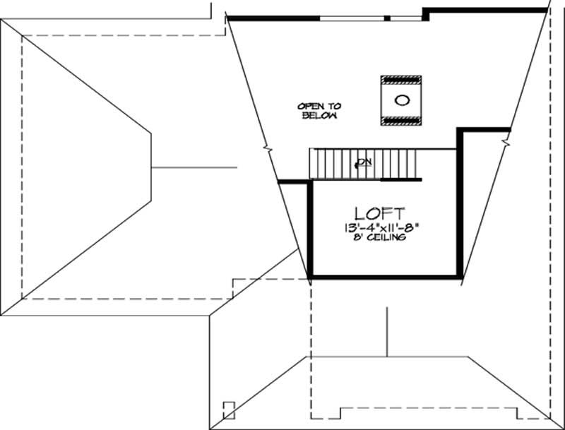 Floor Plan Second Story of Cape Cod Plan #146-2056