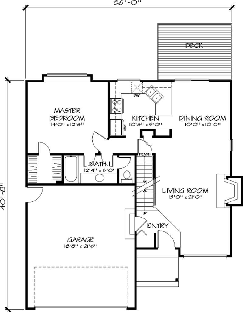 Floor Plan First Story of Modern Plan #146-2070