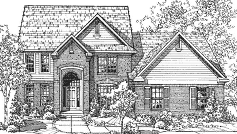 Home Plan Front Elevation of this 3-Bedroom,2507 Sq Ft Plan -146-2071