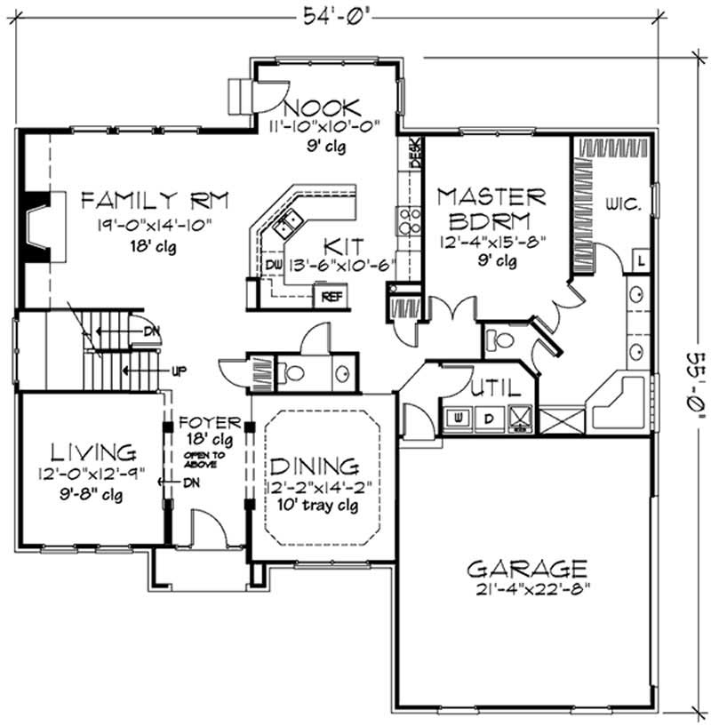 Floor Plan Second Story of Cape Cod Plan #146-2071