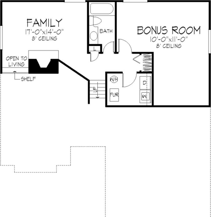 Floor Plan First Story of Contemporary Plan #146-2081