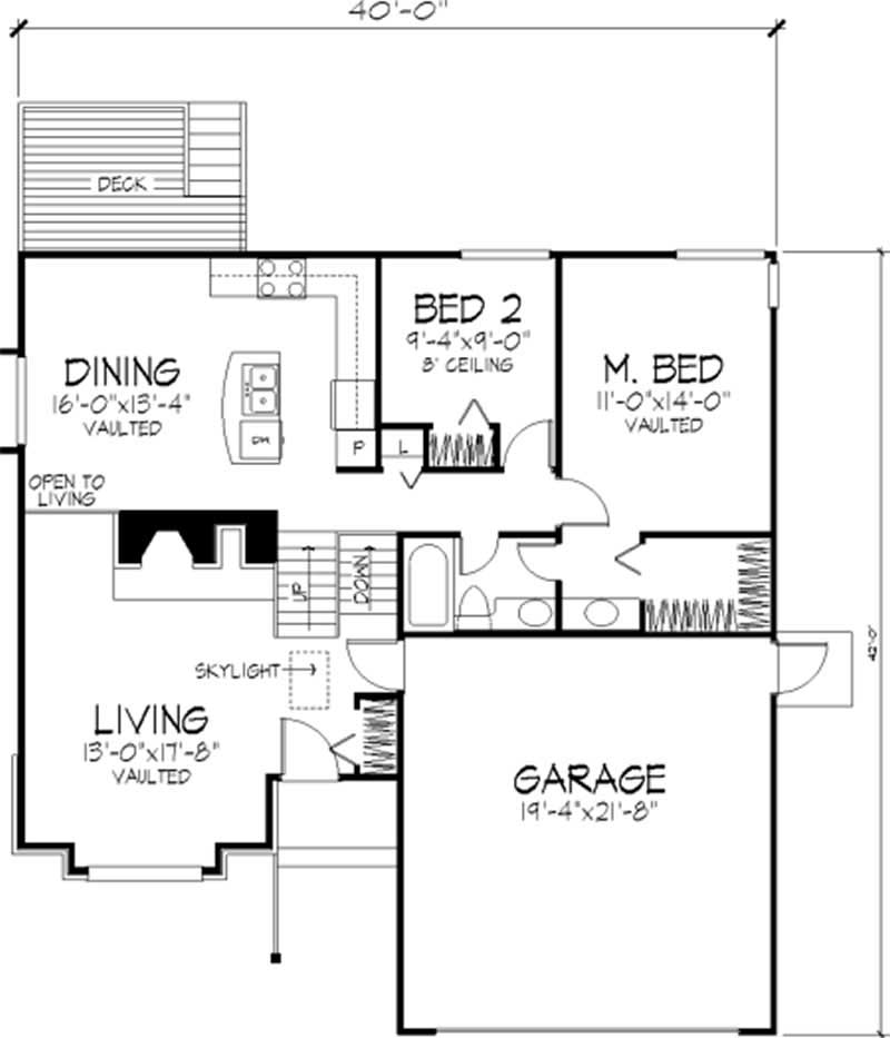 Floor Plan First Story of Contemporary Plan #146-2081