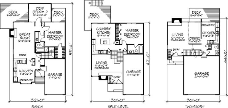 Floor Plan First Story of Multi-Unit Plan #146-2128