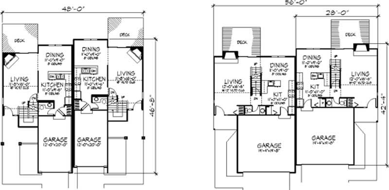 Floor Plan First Story of Multi-Unit Plan #146-2138