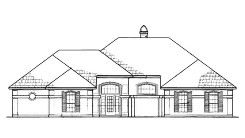 Front View of this 3-Bedroom, 2442 Sq Ft Plan - 146-2152