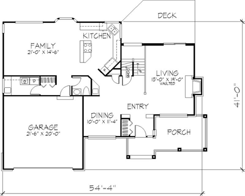 Floor Plan First Story of Country Plan #146-2168