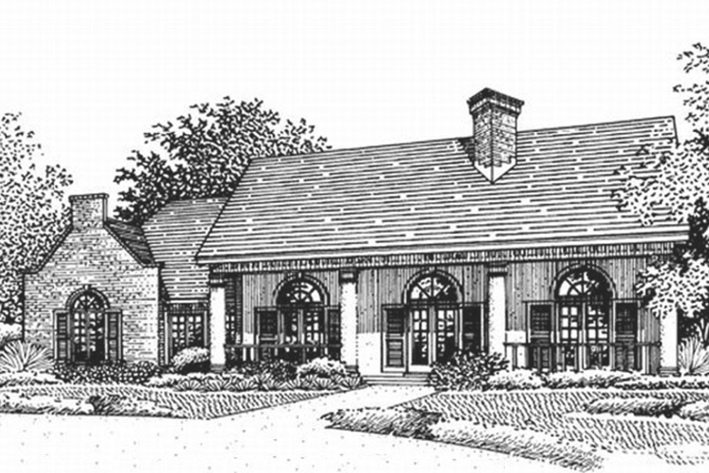 Home Plan Front Elevation of this 4-Bedroom,2464 Sq Ft Plan -146-2173