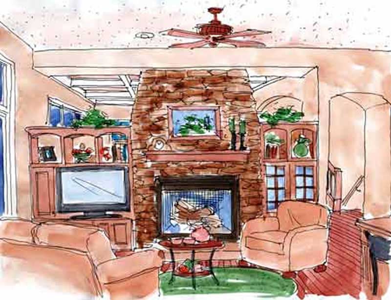 Living Room of this 4-Bedroom, 2892 Sq Ft Plan - 146-2188