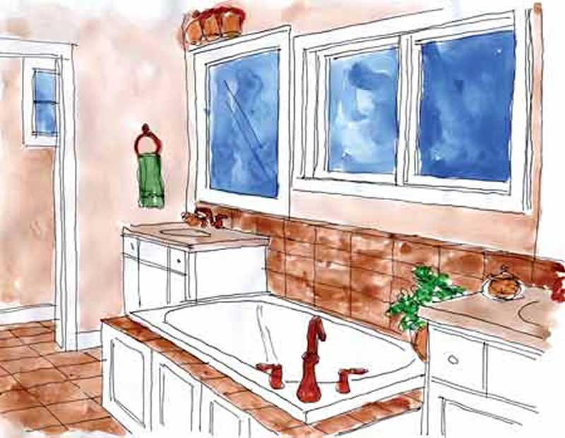 Master Bathroom of this 4-Bedroom, 2892 Sq Ft Plan - 146-2188
