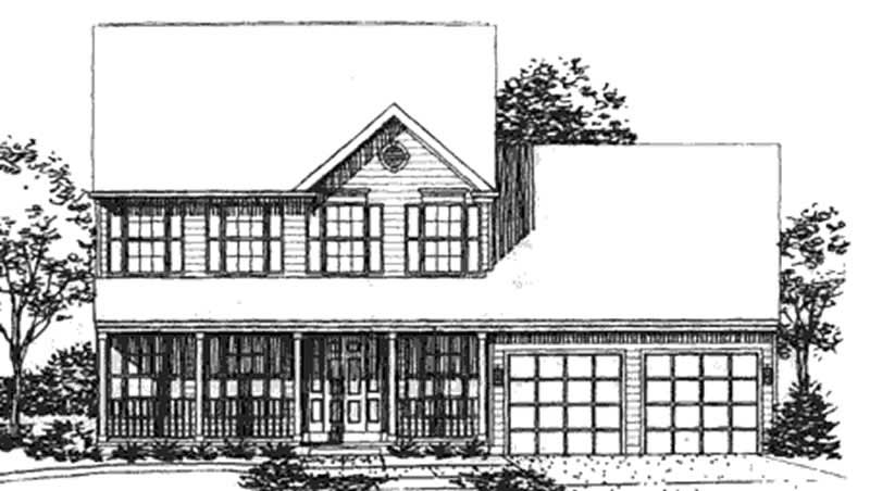 Home Plan Front Elevation of this 3-Bedroom,1962 Sq Ft Plan -146-2222