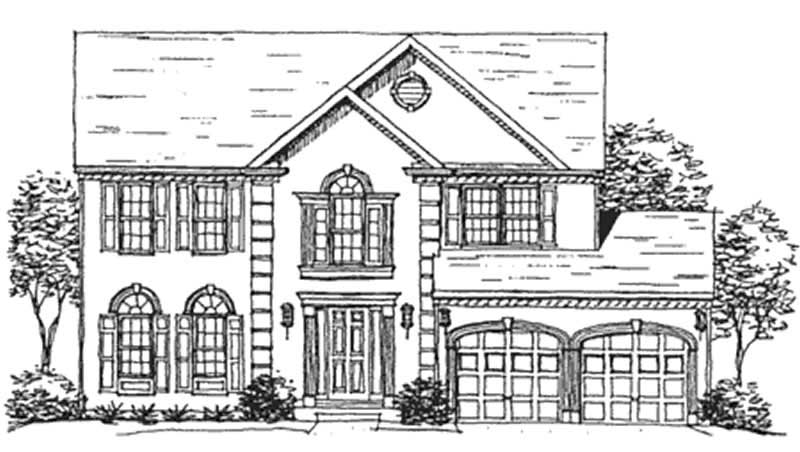 Home Plan Front Elevation of this 4-Bedroom,2220 Sq Ft Plan -146-2227